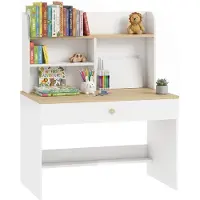 AIYAPLAY Kids Desk-Spanplatte, MDF-80L x 50B x 100H cm-Weiß