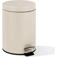 HUSH. Living HUSH Living - Prullenbak Metaal - 5L- Soft Close Deksel - Pedaalemmer - Uitneembare Binnenemmer - Compact - Badkamer & Toilet - Beige