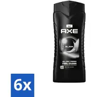 Axe 6 x 3-in-1 Douchegel XL Black 400 ml - Douchegel - - Black - Bevroren Peer - Cederhout