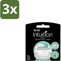 Wilkinson Sword 3 x Wilkinson – Scheermesjes – Intuition Dry Skin Sensitive Care – 3 Scheermesjes - Scheermesjes - Gevoelige Huid - Aloe Vera - Vitamine E - Huidverzorging