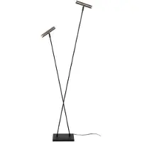 Lucide DUARTE – Vloerlamp – 2xG9 – grijs/ijzer, 28 cm, 163 cm