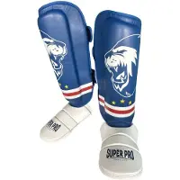 Super Pro Combat Gear Scheenbeschermer Nations Cabo Verde PU blauw - rood - wit M
