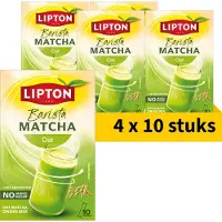 Lipton Barista Matcha Oat - 40 Sachets - Matcha Poeder met Haver - 4 x 10 Stuks - Voordeelverpakking