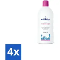 Melkmeisje 4 x Bad en Douche Crème Pioenroos 2000 ml - Douchecrème - Melkproteïnen - Katoen - Huidverzorging - Pioenroos