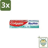 Colgate 3 x - Max White - Whitening Crystals - Tandpasta - 100ml - Grootverpakking - Tandpasta - Witte Tanden - Whitening Crystals - Tanden Witter Maken - Vlekverwijdering