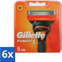 Gillette - Fusion 5 - Navulscheermesjes - 5 Navulmesjes - Voordeelverpakking - 6 stuks