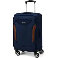 Solier Handbagagekoffer, 25 liter, cabinebagage, 4 wielen, uitbreidbaar