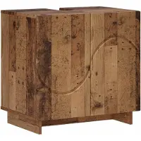 vidaXL Badkamerkast Oud hout 60 x 41 x 58 cm Bewerkt hout