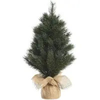 Everlands Mini kerstboom tafelboom Malmo miniboom h75 cm groen/wit