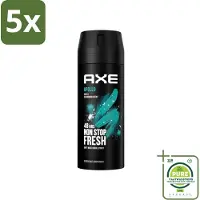 Axe 5 x - Deodorant Bodyspray - 48hrs Fresh - Apollo - Sage & Cedarwoord - 150 ml - Grootverpakking - Deodorant - Apollo - 48 Uur Bescherming - Frisheid - Geur