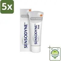 Sensodyne 5 x - Tandpasta - Gentle Whitening - Voor Gevoelige Tanden - 75 ml - Grootverpakking - Gevoelige Tanden - Tandpasta - Witte Tanden - Tandglazuur - Verkleuringen