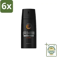Axe - Deodorant Bodyspray - Musk - 150 ml - Voordeelverpakking - 6 stuks - Deodorant bodyspray - Langdurige frisheid