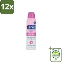 Sanex – Deodorant Spray – Dermo Invisible – 150 ml - Voordeelverpakking - 12 stuks - Onzezichtbare deodorant - Deodorant spray