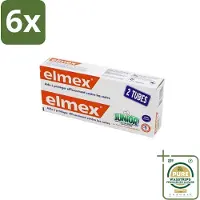 Elmex Junior Tandpasta - Bescherming & Versterking voor Blijvende Tanden - Set van 2 x 75ml - Voordeelverpakking - 6 stuks - Junior - Tandbederf voorkomen