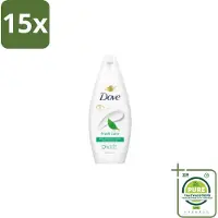 Dove 15 x – Douchegel – Fresh Care – 250 ml - Grootverpakking - Douchegel - Fris - Schone Huid - Huid Reinigen - Huid Hydrateren