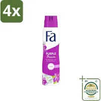Fa Deodorant Spray Violet Leaves Passion 150 ml - Voordeelverpakking - 4 stuks - Langdurige bescherming - Violette geur