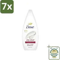 Dove 7 x Silky Velvet - Douchegel - Sulfaatvrij - 250 ml - Grootverpakking - Douche Gel - Zijdezachte Huid - Sulfaatvrije Douche - Hydraterende Douche - Huid Verzorging