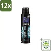 Fa Men - Extreme Cool - Deodorant Spray - Coolend - 150 ml - Voordeelverpakking - 12 stuks - Mannen deodorant - Deodorant spray