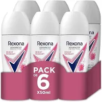 Rexona Advanced Protection Bright Bouquet Anti-Transpirant Roll-On 50 ml – 72 Uur Bescherming – 0% Alcohol – Voordeelverpakking 6 Stuks