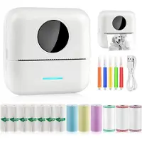 SP Mini Printer - Mini Printer voor Mobiel - Zakprinter - Wit - 4cm x 9cm x 3cm