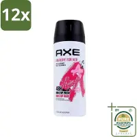 Axe - Deodorant Bodyspray - 48hrs Non Stop Fresh - Anarchy For Her - Rose & Bergamot - 150 ml - Voordeelverpakking - 12 stuks - Roos en bergamot - Frisse geur