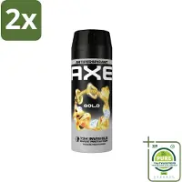 Axe - Deodorant Spray - 72hrs Anti Sweat - Anti White Marks - Gold - 150 ml - Voordeelverpakking - 2 stuks - Anti-transpirant - Deodorant