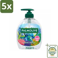 Palmolive 5 x Handzeep Aquarium 300 ml - Grootverpakking - Aquarium Handzeep - Natuurlijke Handzeep - Vegan Handzeep - PH-neutraal Handzeep - Zachte Handzeep