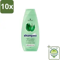Schwarzkopf 10 x - Shampoo - 7 Kruiden - Normaal tot Vet haar - 400 ml - Grootverpakking - Haarversterkend Shampoo - Shampoo Voor Vet Haar - Shampoo Met Kruiden - Vegan Shampoo - Natuurlijke Shampoo