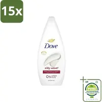 Dove 15 x Silky Velvet - Douchegel - Sulfaatvrij - 250 ml - Grootverpakking - Douchegel - - Silky Velvet - Zijdezachte Huid - Hydraterend