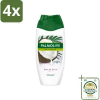 Palmolive Naturals - Douchecrème - Kokosnoot - 250 ml - Voordeelverpakking - 4 stuks - Hydraterende douchegel - Verzorgende douchegel