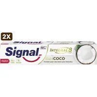 Signal 2 x - Integral & Actions - Tandpasta - Natuurlijke Elementen - Kokos - Voor Witte Tanden - 75 ml