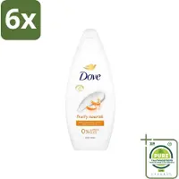 Dove Fruity Nourish - Douchegel - Sulfaatvrij - 250 ml - Voordeelverpakking - 6 stuks - Douchegel -