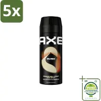 Axe 5 x - Deodorant Bodyspray - 48hrs Fresh - Musk - Patchouli & Fougere - 150 ml - Grootverpakking - Deodorant - Mannelijke Geur - Musk - Patchouli - Fougere