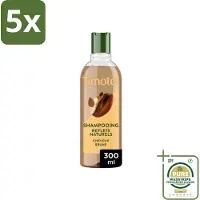 Timotei 5 x - Shampoo - Intens Bruin - 300 ml - Grootverpakking - Bruin Haar Shampoo - Natuurlijke Henna Shampoo - Intens Bruin Haar - Haar Verzorging - Henna Extract