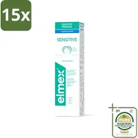 Elmex 15 x Tandpasta Sensitive Gentle White 75 ml - Grootverpakking - Tandpasta - Mondhygiëne - Tanden - Tandvlees - Glimlach