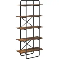 vidaXL Boekenplank 5-laags 60 x 35 x 175,5 cm PB Gerookt eiken