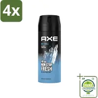 Axe - Deodorant Bodyspray - 48hrs Fresh - Ice Chill - Iced Mint & Lemon - 150 ml - Voordeelverpakking - 4 stuks - Deodorant -