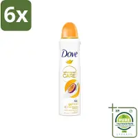 Dove - Deospray - Passievrucht & Citroengras - 150 ml - Voordeelverpakking - 6 stuks - Deodorant - Anti-transpirant