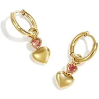 Yehwang Elegant heart-shaped drop earrings for all occasions - Oranje