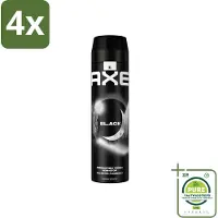 Axe XL - Deodorant Bodyspray - 48hrs Fresh - Black - Frozen Pear & Cedarwood - 200 ml - Voordeelverpakking - 4 stuks - Deodorant -