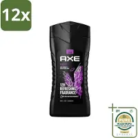 Axe - 3-in-1 Douchegel - Excite - Douchegel - Crisp Coconut & Black pepper - 100% Plantaardig - 250 ml - Voordeelverpakking - 12 stuks - Kokosnoot en zwarte peper - 100% prebiotica