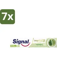 Signal - Integral & Actions - Tandpasta - Natuurlijke Kruiden - Gerecyclede Verpakking - 75 ml - Bulkverpakking - 7 stuks