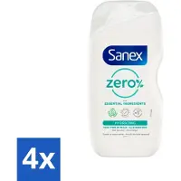Sanex Zero % - Douchegel - Hydrateert - Alle Huidtypes - 400 ml - Voordeelverpakking - 4 stuks