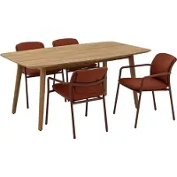 Goossens Tuinset Lago incl. Bibione stoelen - Hout - onbewerkt - 180 x 76 x 90 cm