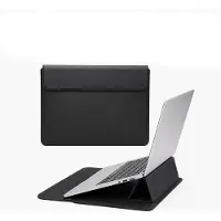 VHV Laptophoes 15.6 Inch - Laptoptas - Laptopsleeve - Waterafstotende -PU Sleeve met Polssteun en Magnetische Sluiting - Zwart