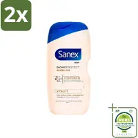 Sanex - BiomeProtect Micellair - Douchegel - Vitaliteit - 0% Sulfaat - Alle Huidtypes - 400 ml - Voordeelverpakking - 2 stuks - BiomeProtect - Micellair douchegel