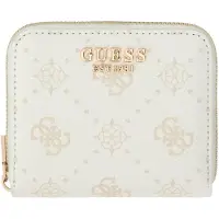 GUESS portemonnee Emelie Logo SLG Zip Around White Logo wit