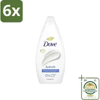 Dove Hydrate - Douchegel - Sulfaatvrij - 250 ml - Voordeelverpakking - 6 stuks - - Sulfaatvrij