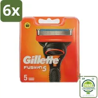 Gillette - Fusion 5 - Navulscheermesjes - 5 Navulmesjes - Voordeelverpakking - 6 stuks - Scheermesjes - Fusion 5