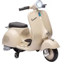 AIYAPLAY Electric Ride-on Motorcycle-Kunststoff, Stahl-81L x 37B x 63H cm-Weiß